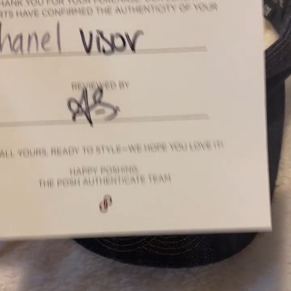Authentic Chanel Denim Visor! No call outs! authentication approved - Picture 5 of 10